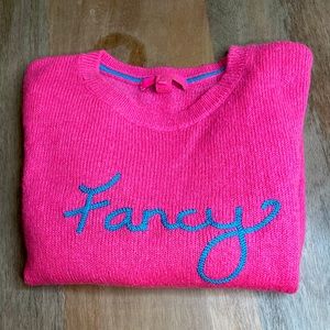 Lilly Pulitzer “Fancy” Pink Charlton Sweater-Fancy Chainstitch Size-M (Medium)